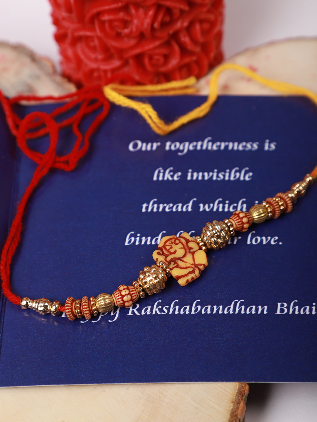 YouBella Rakhi and Greeting Card Combo for Brother